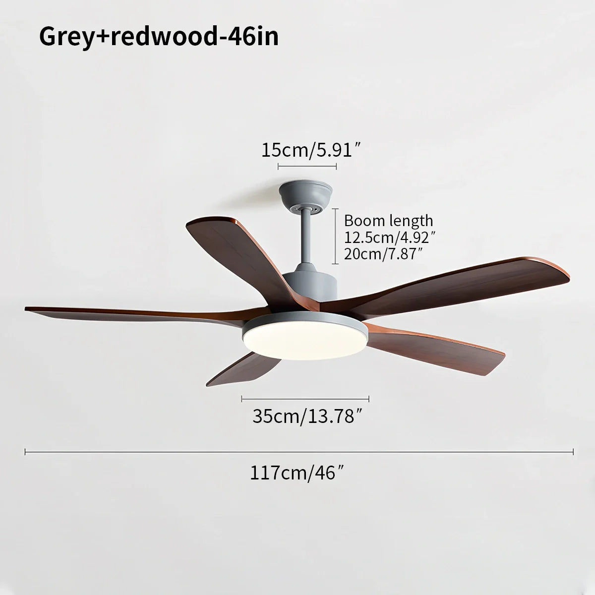 Feyran Living Room Minimalist Ceiling Fan with Light