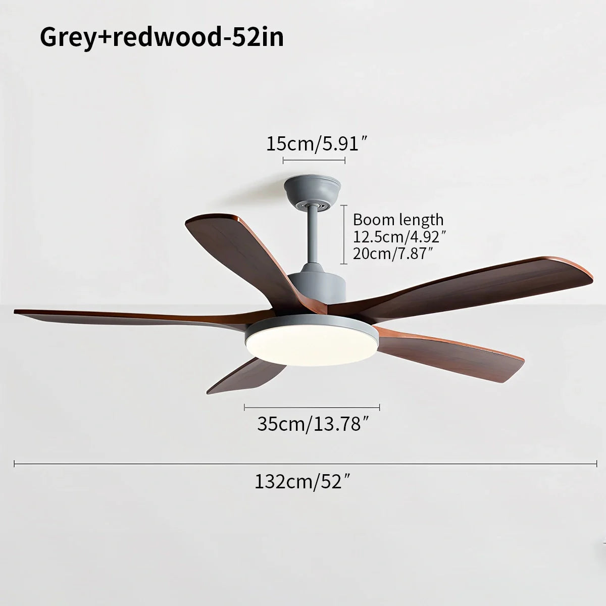Feyran Living Room Minimalist Ceiling Fan with Light