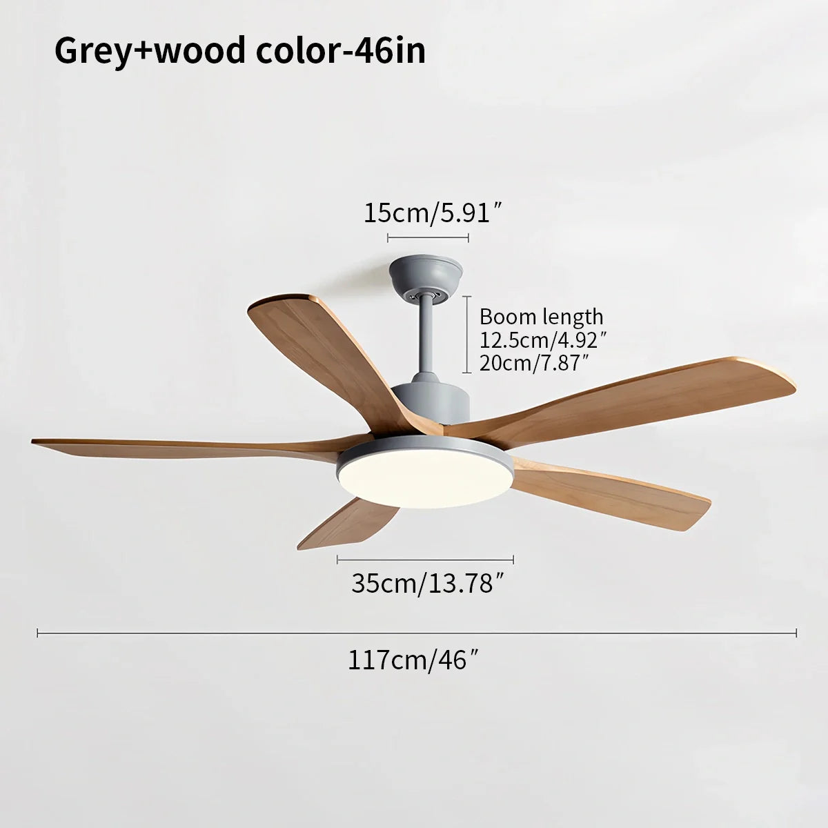 Feyran Living Room Minimalist Ceiling Fan with Light