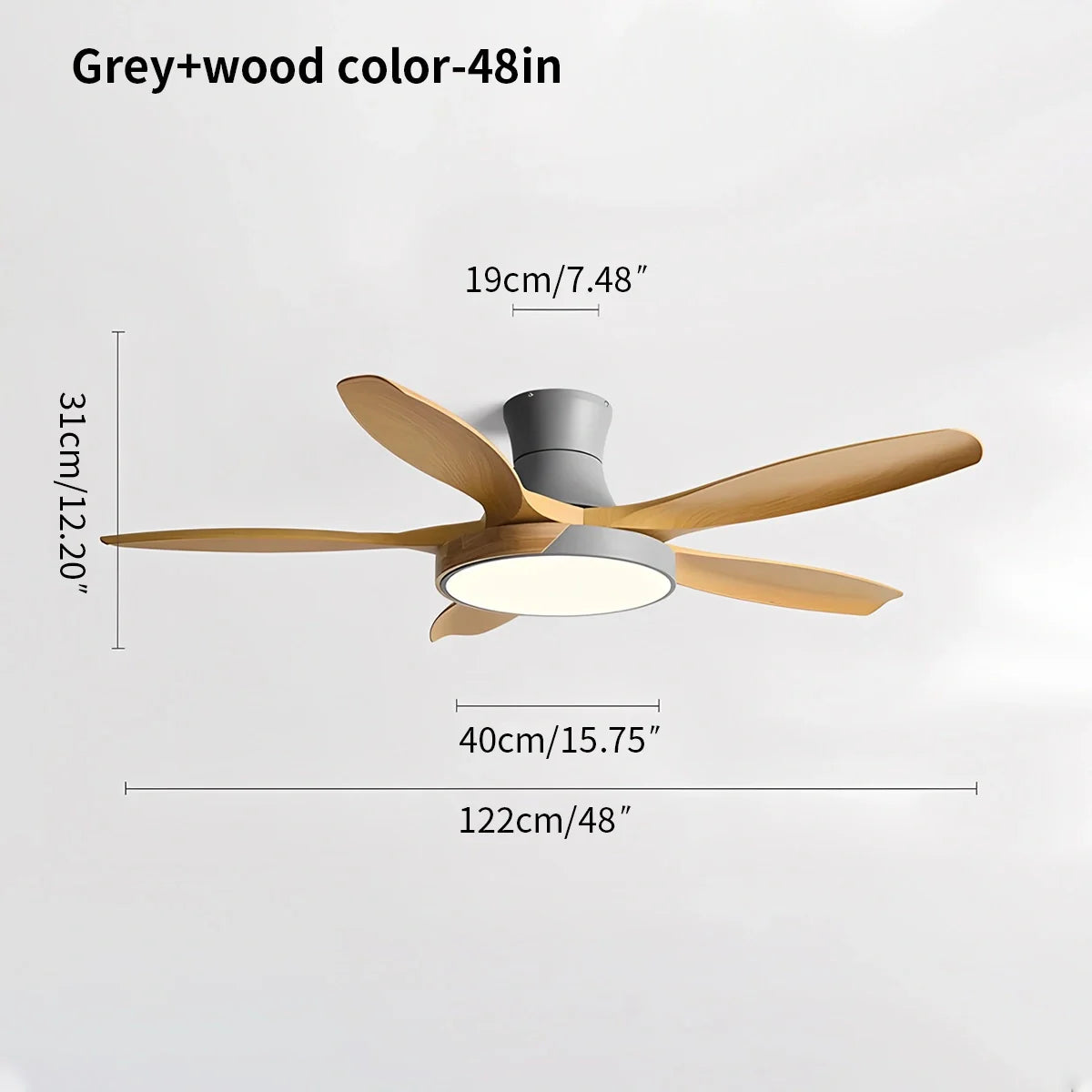 Feyran Nordic 5-Blade LED Ceiling Fan Light
