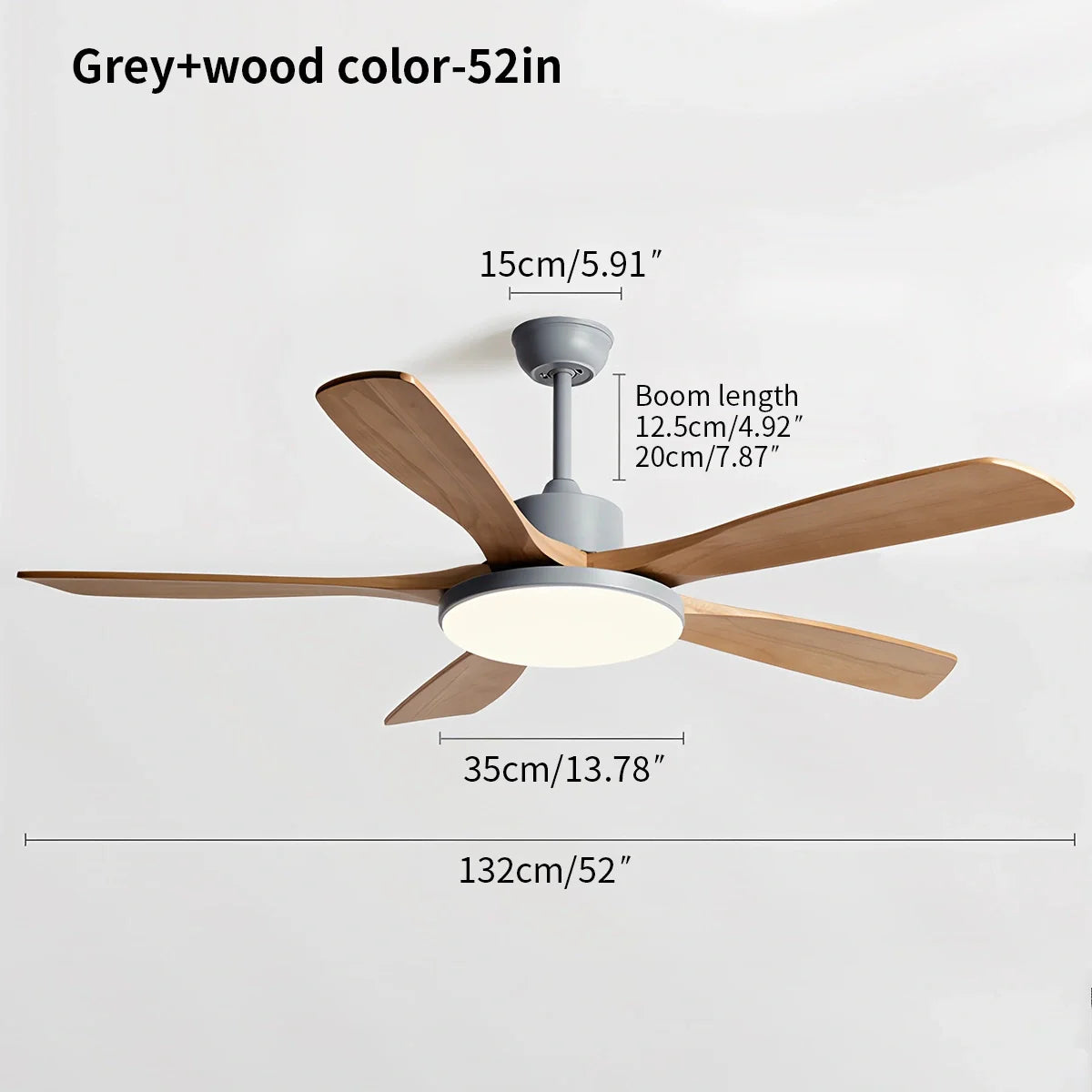 Feyran Living Room Minimalist Ceiling Fan with Light