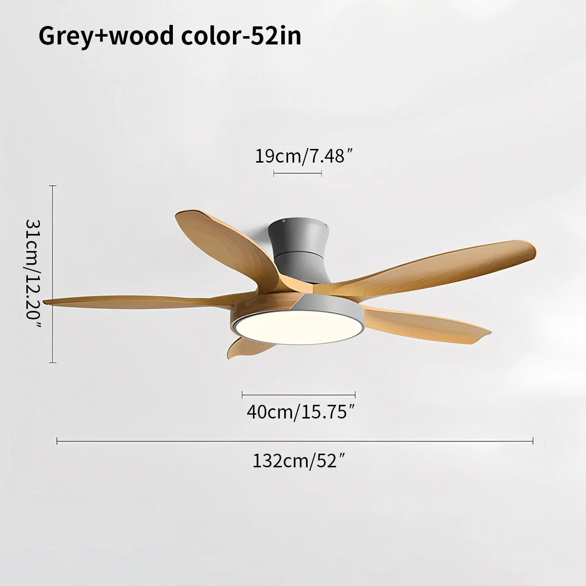 Feyran Nordic 5-Blade LED Ceiling Fan Light