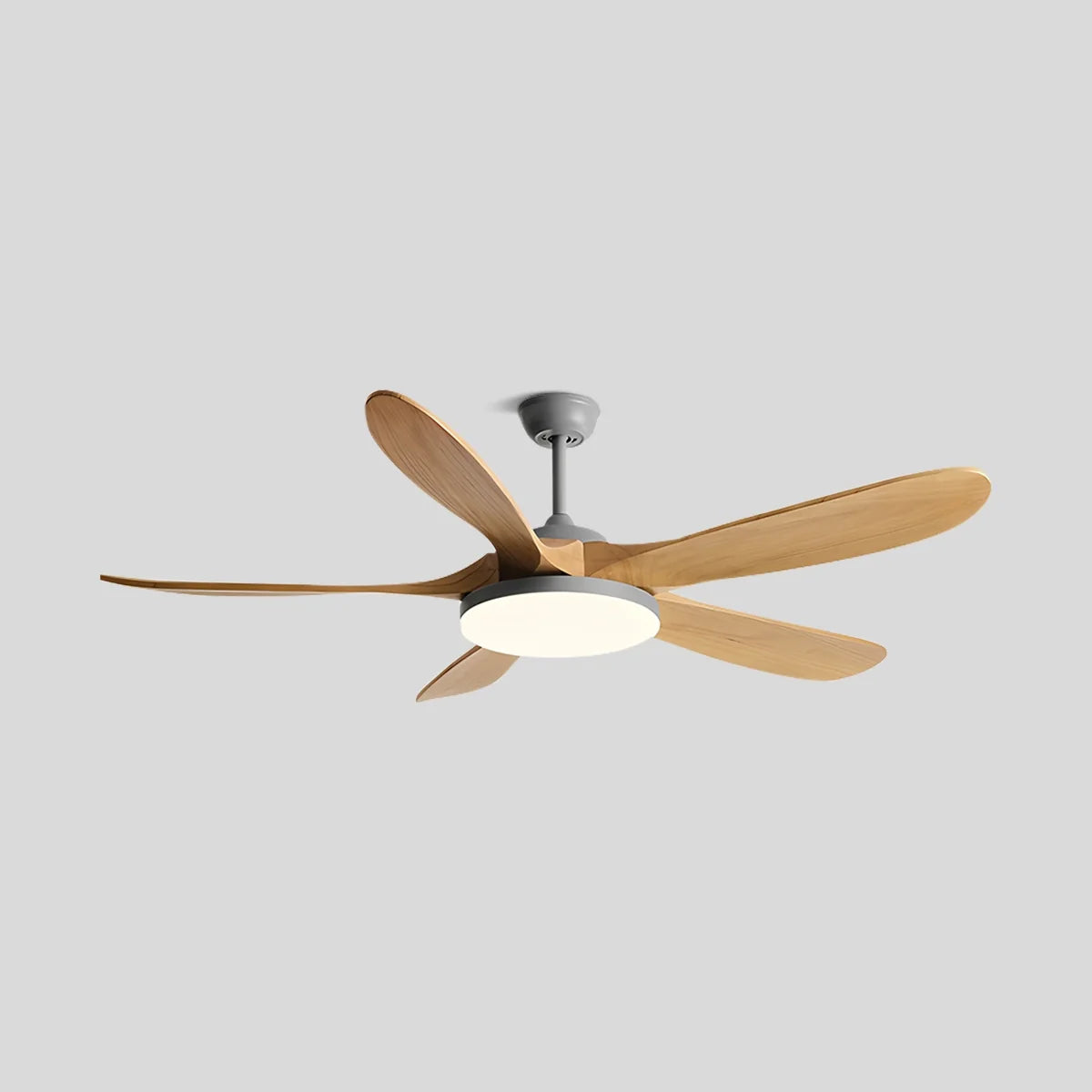 Feyran 5-leaf Solid Wood Ceiling Fan Light
