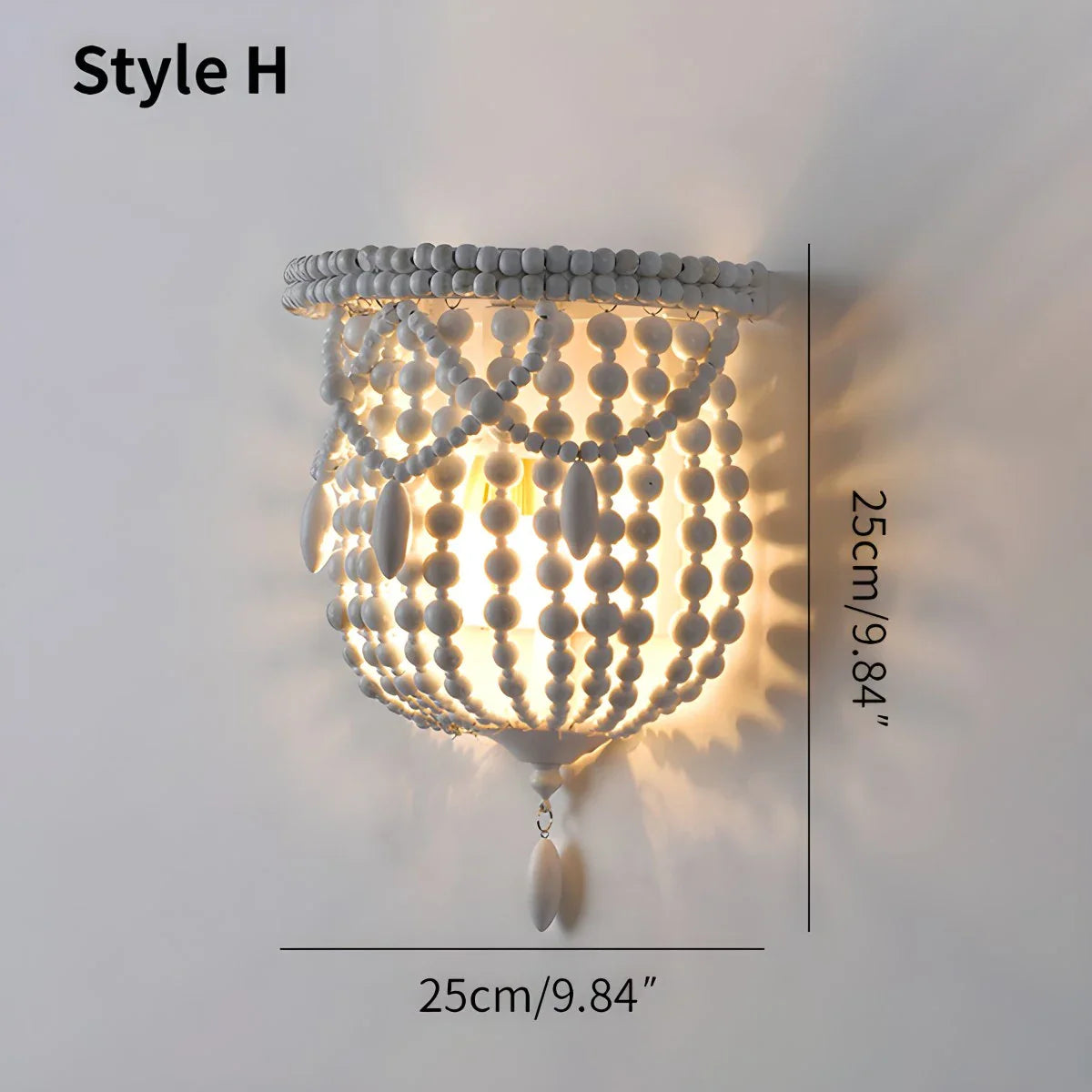 Feyran Retro Wooden Bead Chandelier for Dining Room