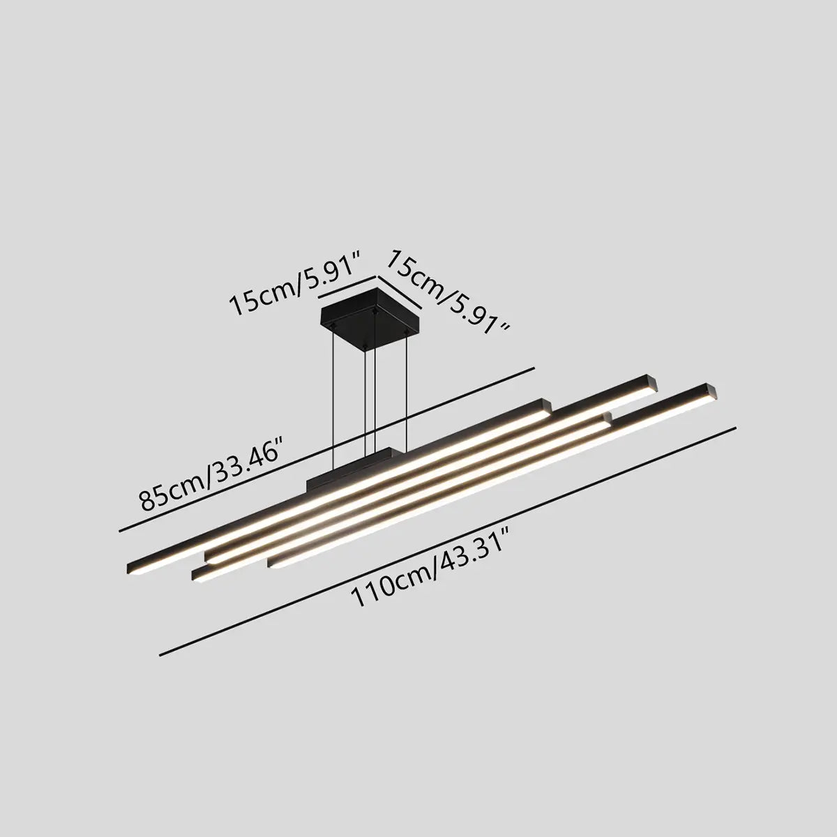 Feyran Linear Multi-Bar LED Pendant Light