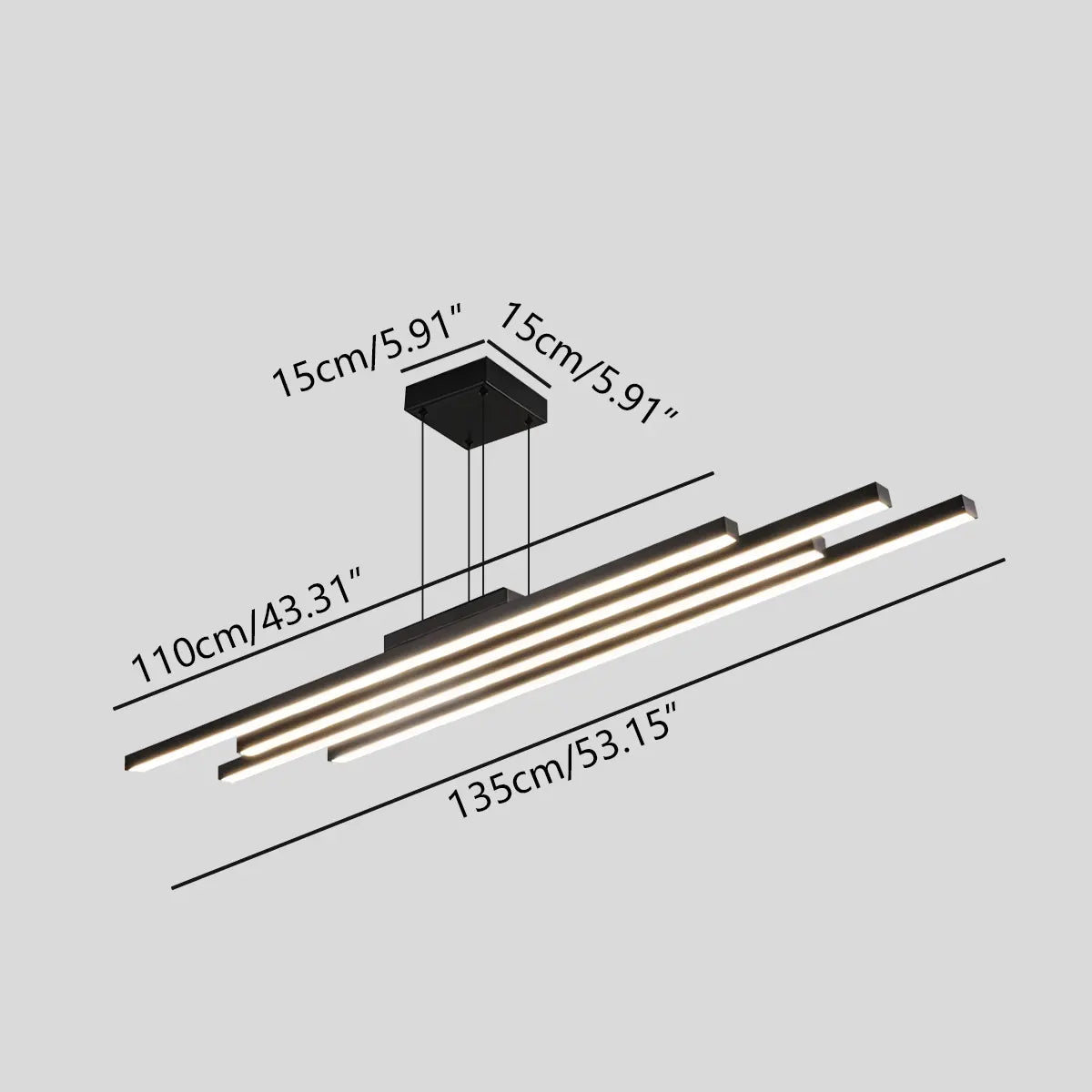 Feyran Linear Multi-Bar LED Pendant Light