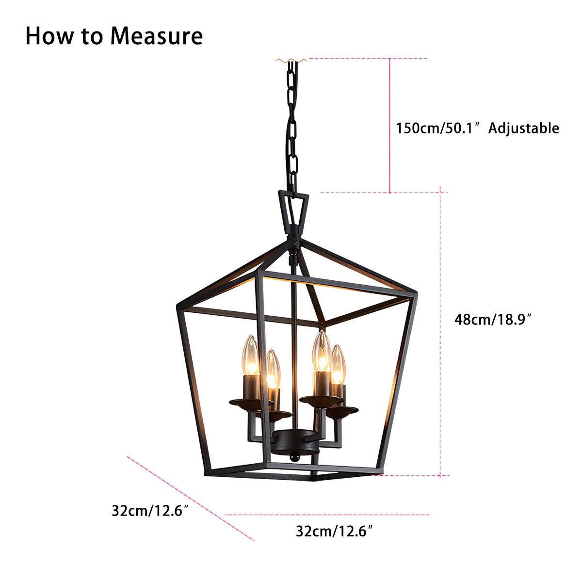 Feyran Bird Cage Iron Pendant Lamp for Dining Room