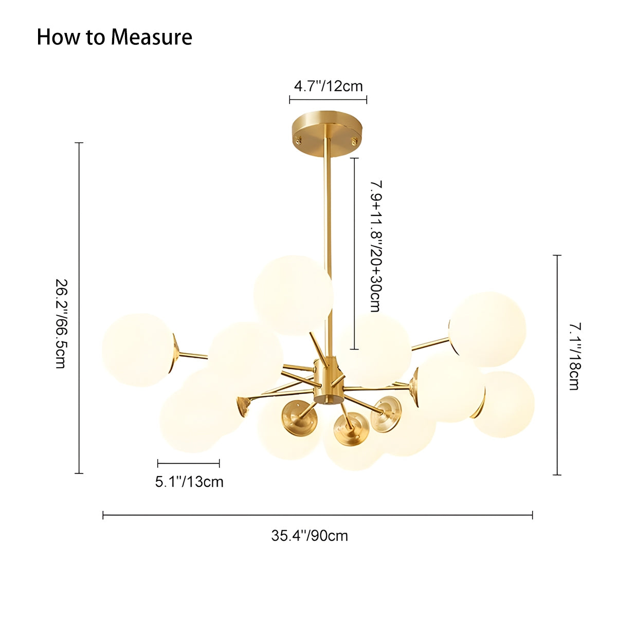 Feyran Melanie Glass Bubble Chandelier