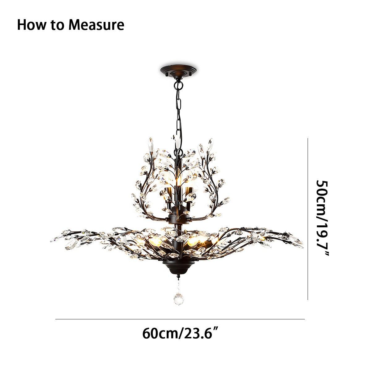 Feyran Tree Branch Crystal Chandelier for Living Room