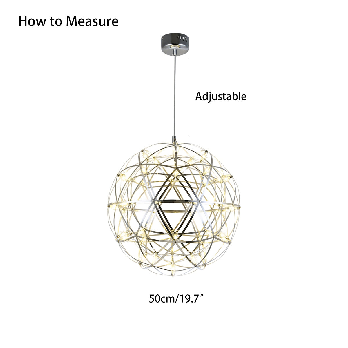Feyran Silver Fire Ball Pendant Light for Dining Room