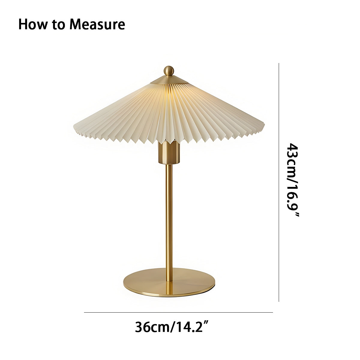 Feyran Perla Pleated Table Lamp for Bedroom