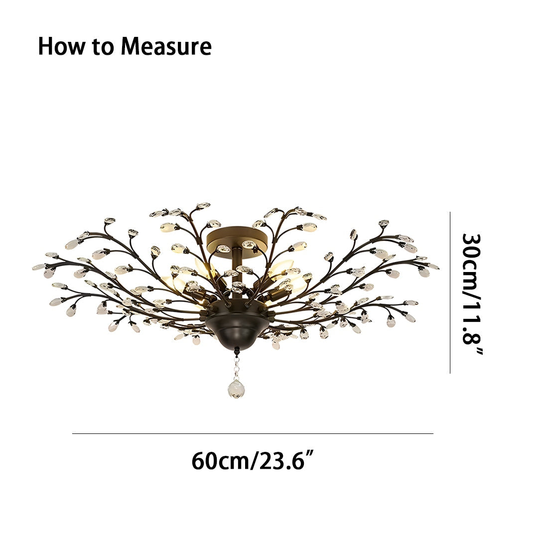 Feyran Branch Crystal Chandelier for Living Room