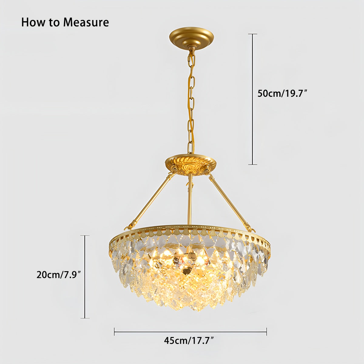Feyran Crown Crystal Led Chandelier