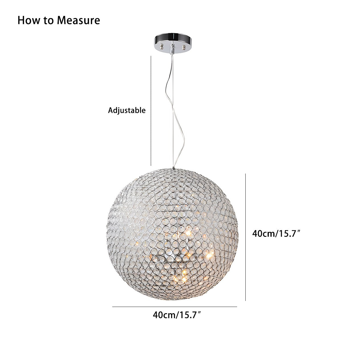 Feyran Creative Crystal Ball Chandelier for Dining Room