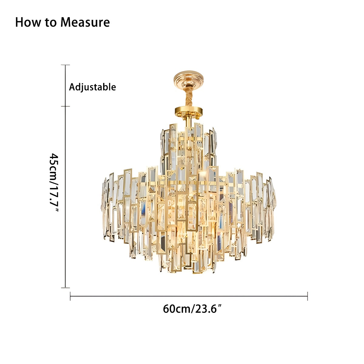 Feyran Lucienne Crystal Chandelier for Living Room