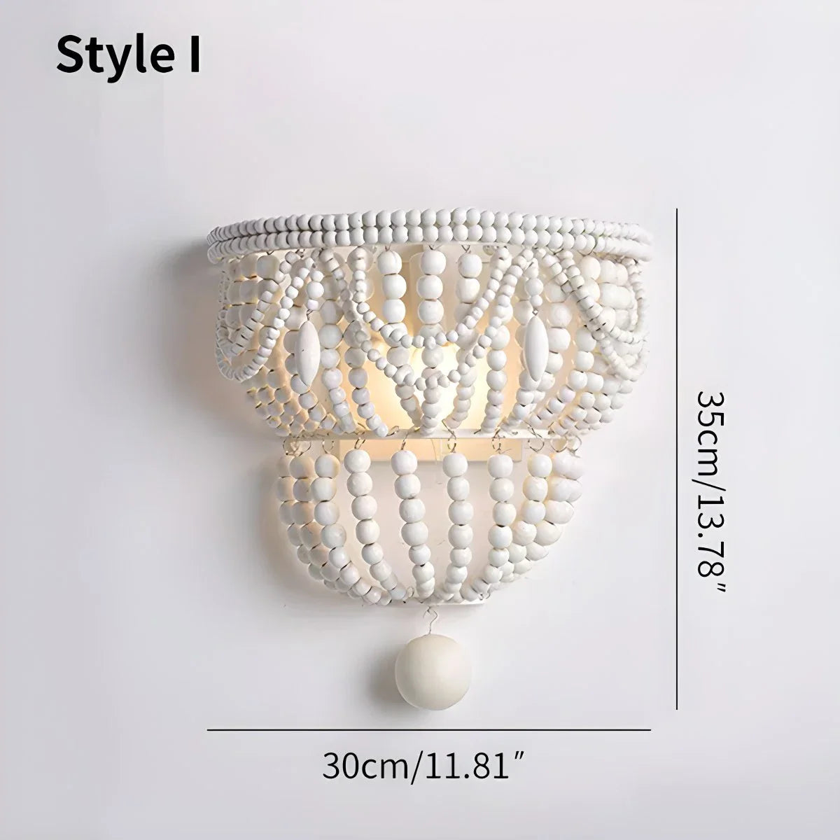 Feyran Retro Wooden Bead Chandelier for Dining Room