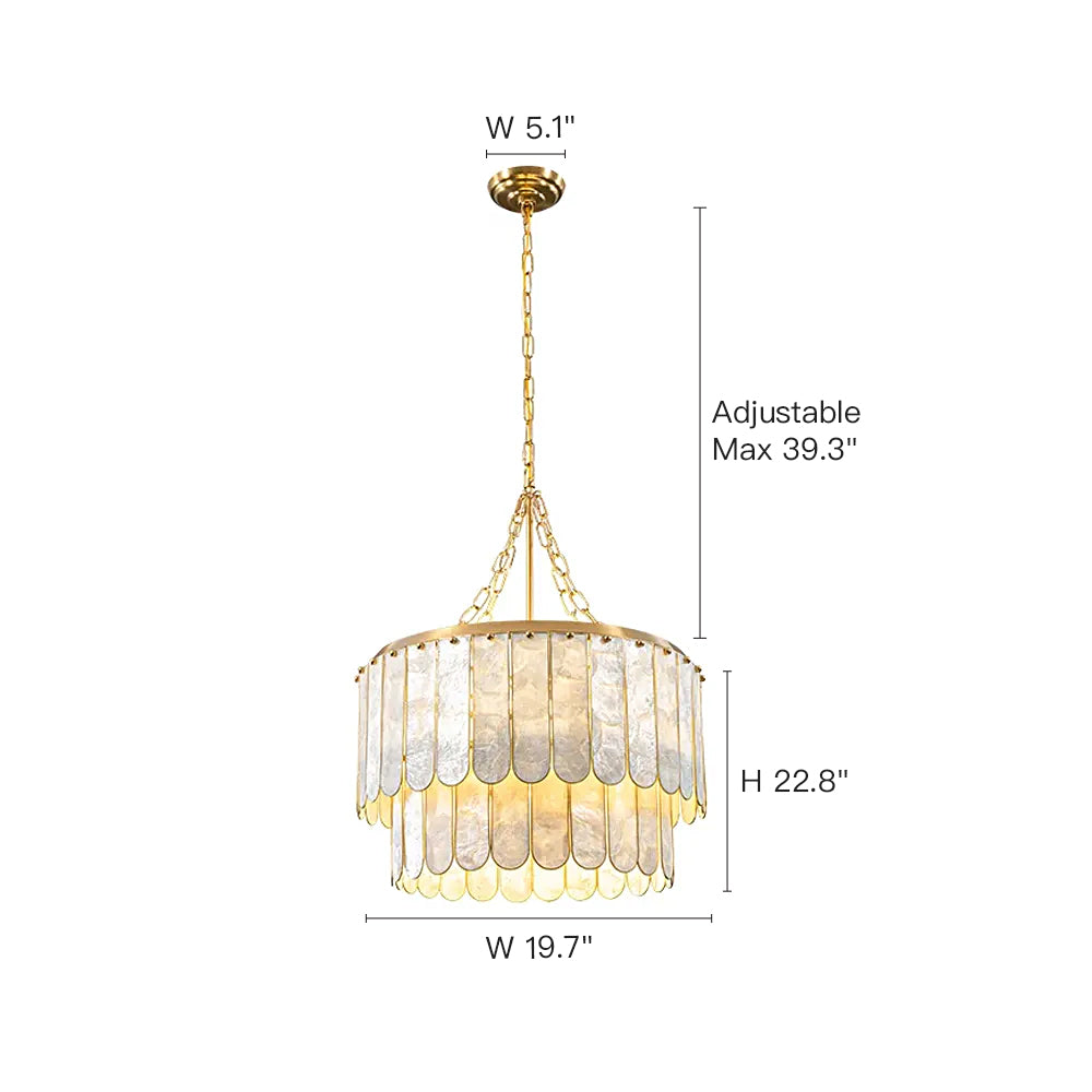 close-up-of-madelyn-modern-round-faceted-capiz-chandelier-ch447-20250801-Feyran-lighting