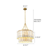 close-up-of-madelyn-modern-round-faceted-capiz-chandelier-ch447-20250801-Feyran-lighting