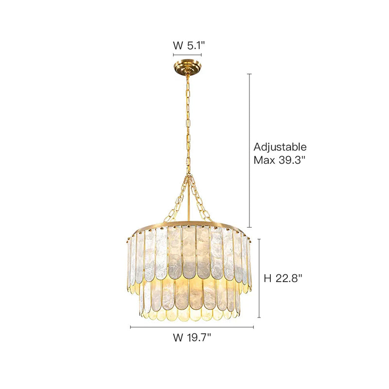 close-up-of-madelyn-modern-round-faceted-capiz-chandelier-ch447-20250801-Feyran-lighting