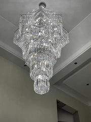 Luxury Plaza Multi-Tier Crystal Chandelier for High Ceilings/Hotel Hall / 2 Story Foyer - Feyran