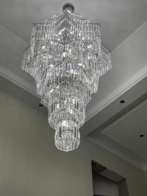 Luxury Plaza Multi-Tier Crystal Chandelier for High Ceilings/Hotel Hall / 2 Story Foyer - Feyran