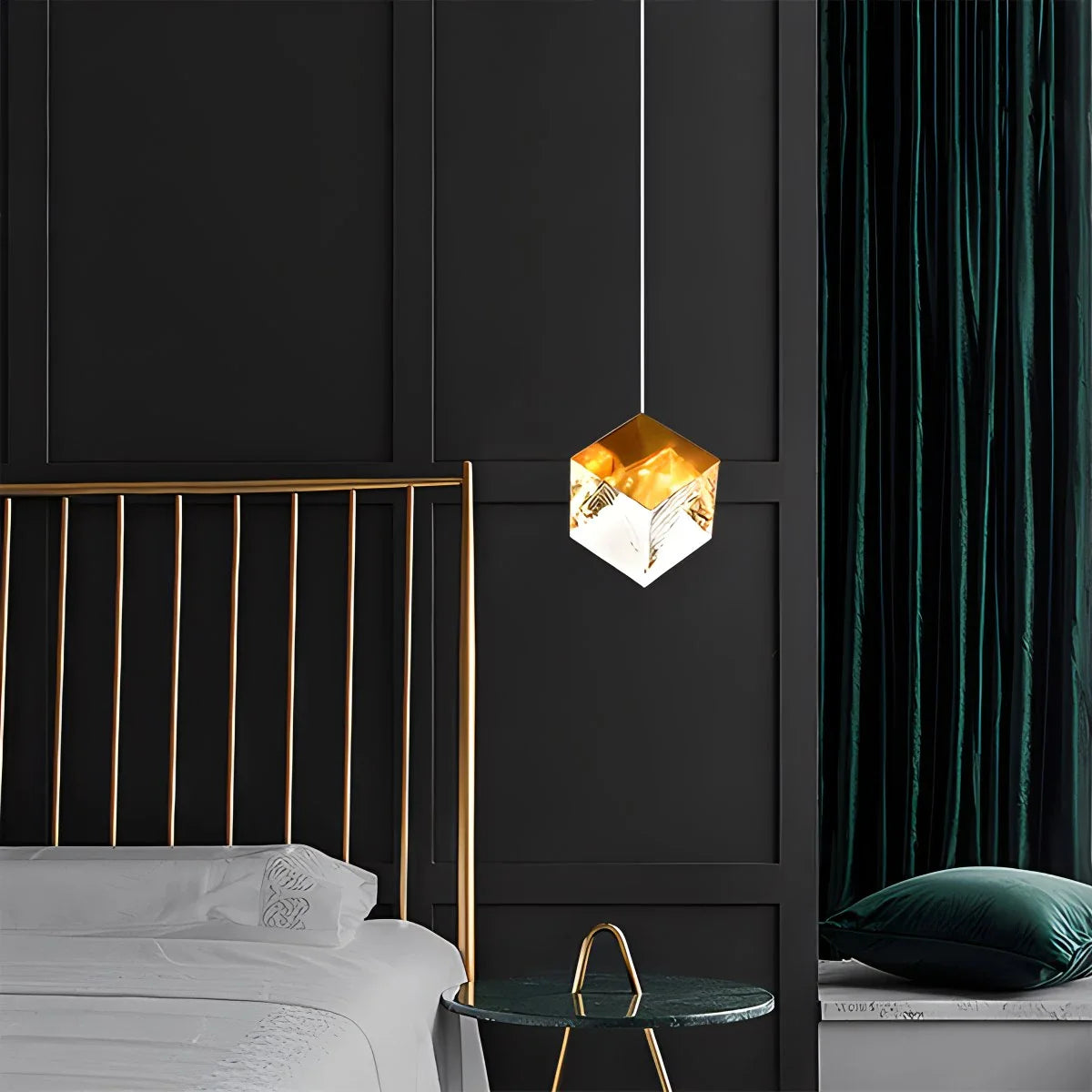 Feyran Ice Cube Textured Glass Chandelier