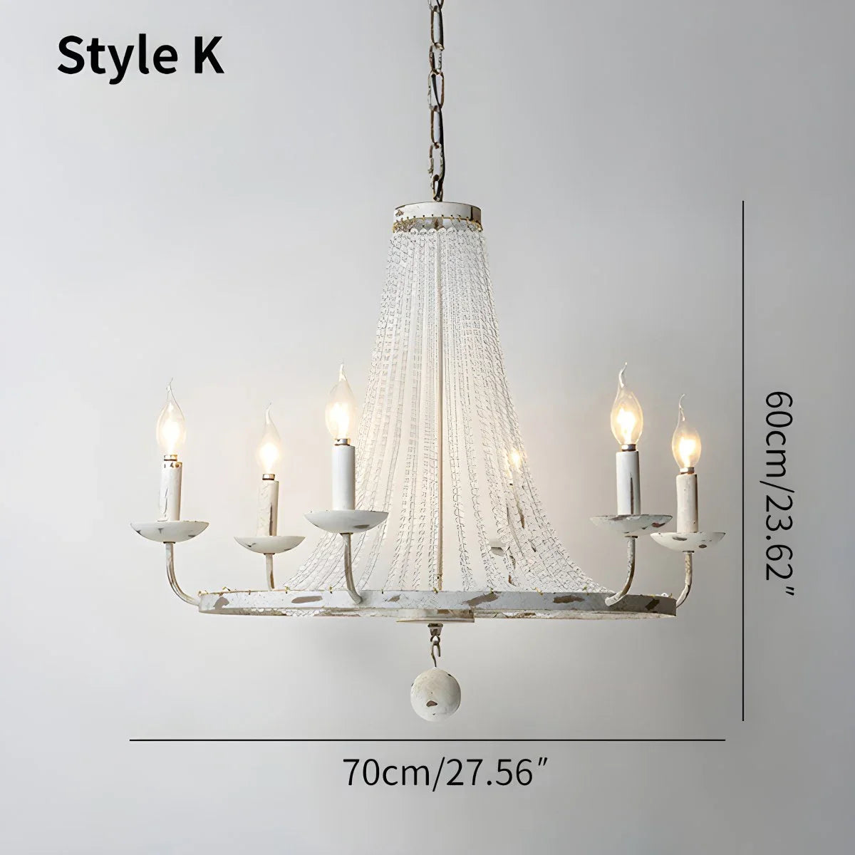 Feyran Retro Wooden Bead Chandelier for Dining Room