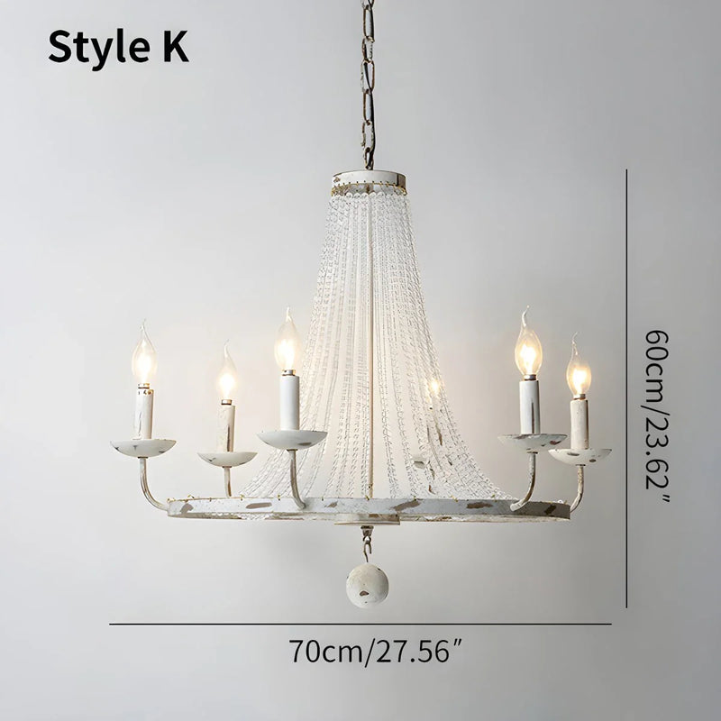 Feyran Retro Wooden Bead Chandelier for Dining Room