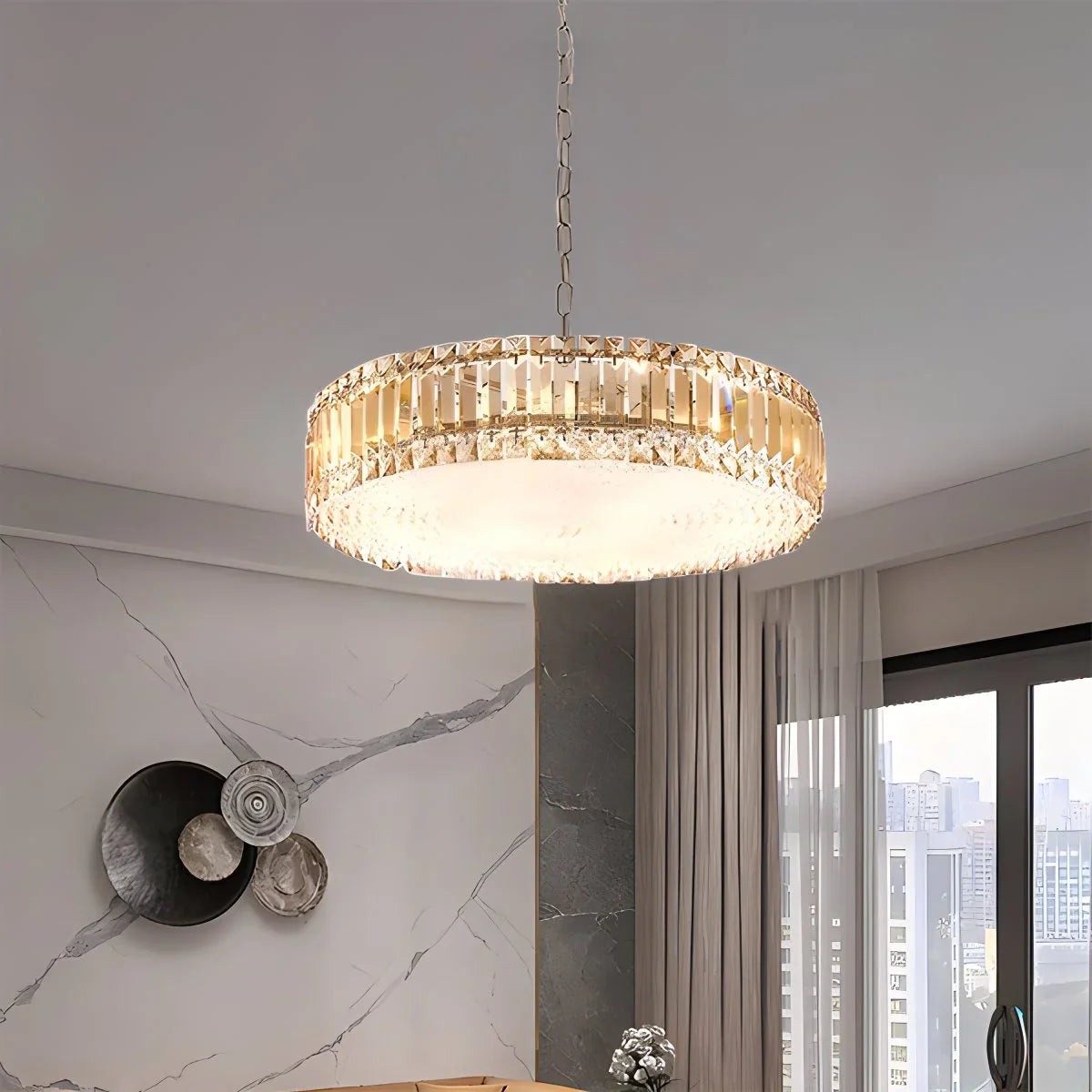Feyran K9 Crystal Pendant Light for Dining Room