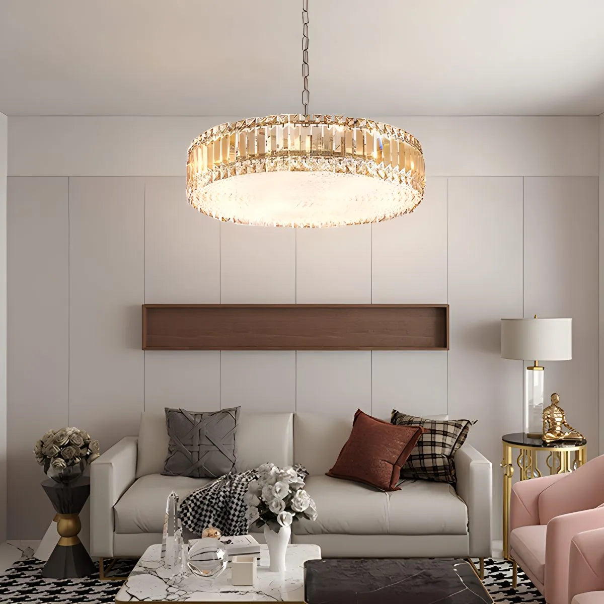 Feyran K9 Crystal Pendant Light for Dining Room