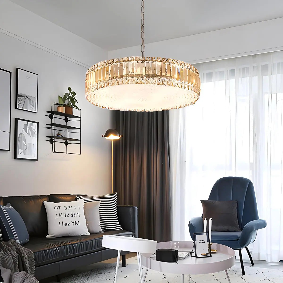 Feyran K9 Crystal Pendant Light for Dining Room