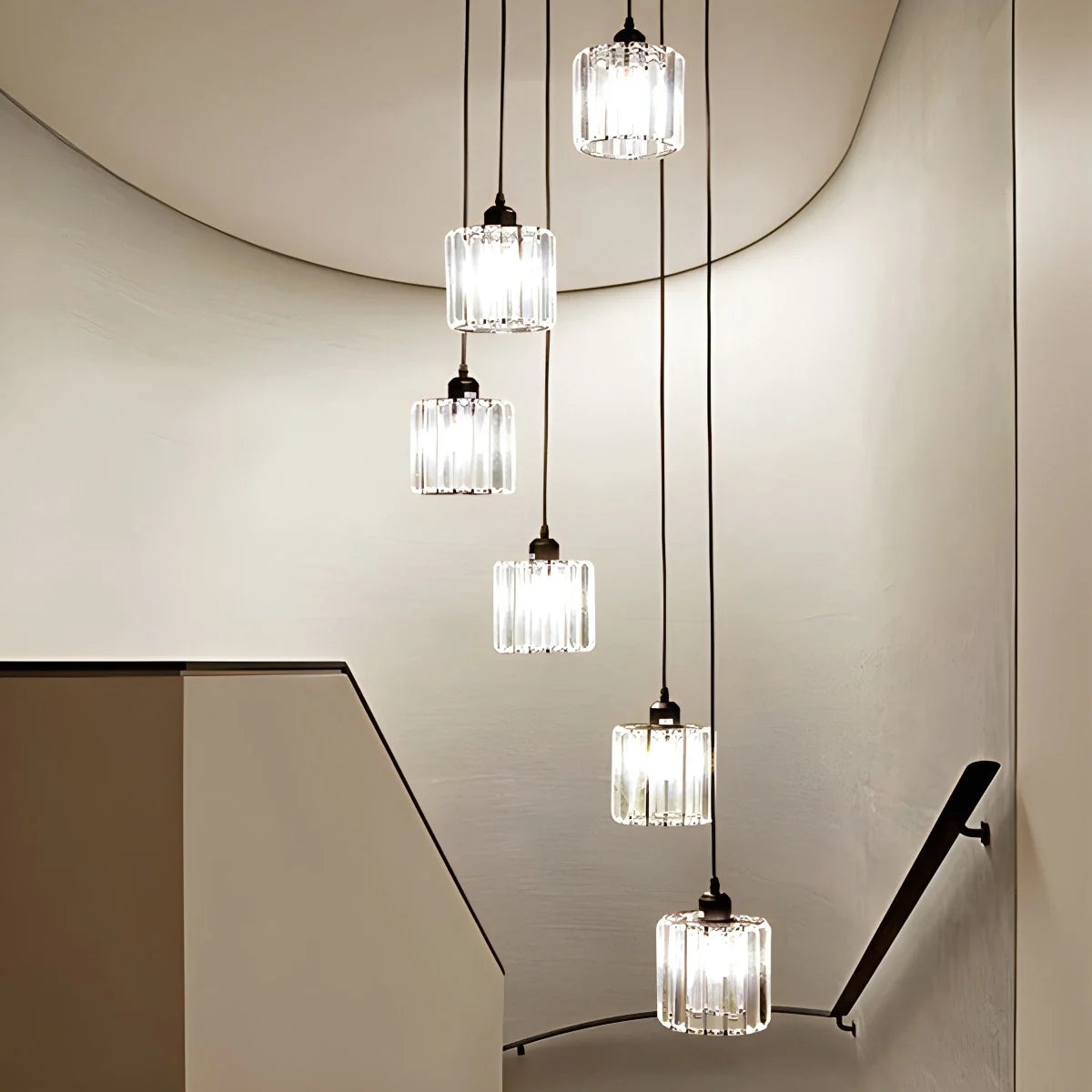 Feyran Kristy Modern Minimalist Glass Chandelier