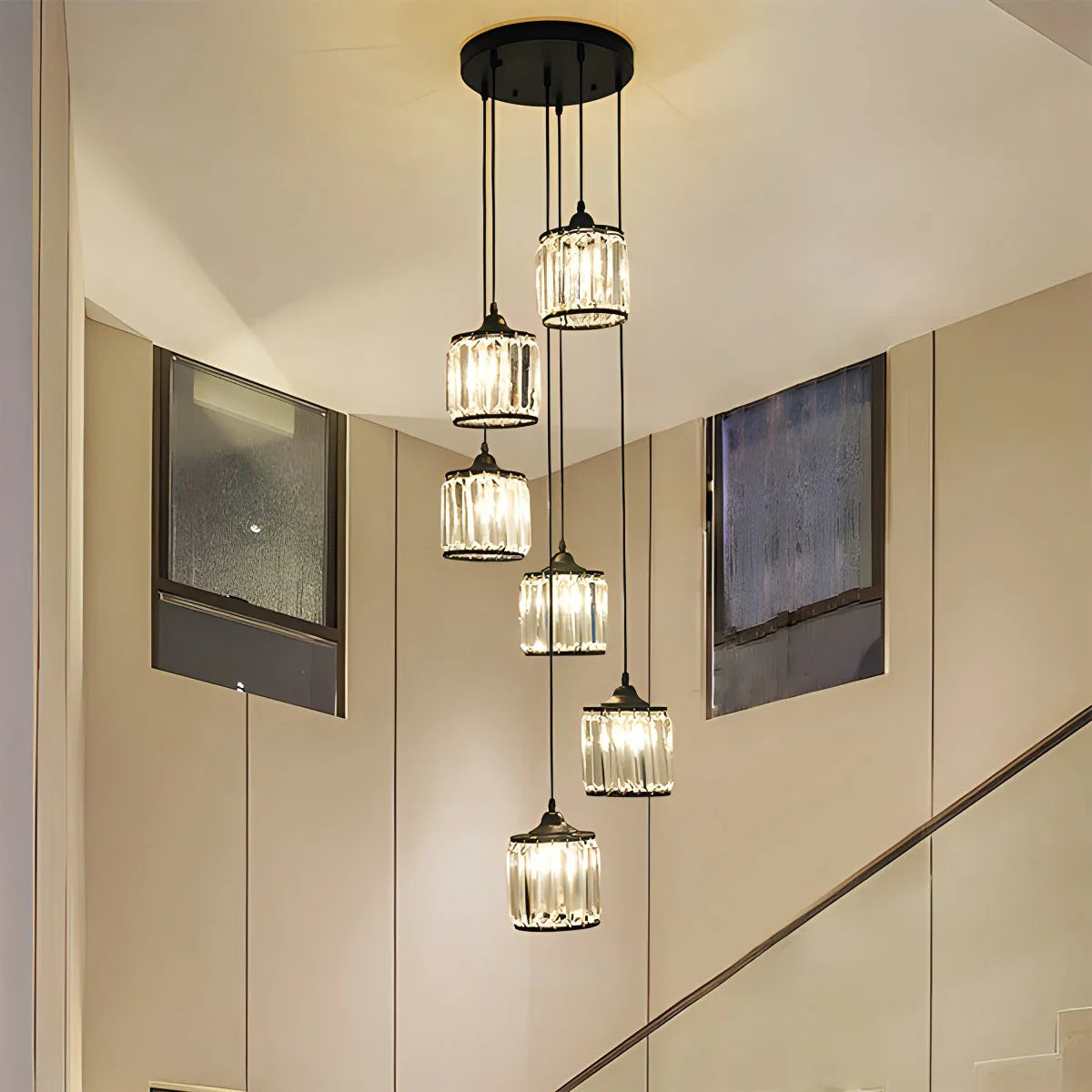 Feyran Kristy Modern Minimalist Glass Chandelier