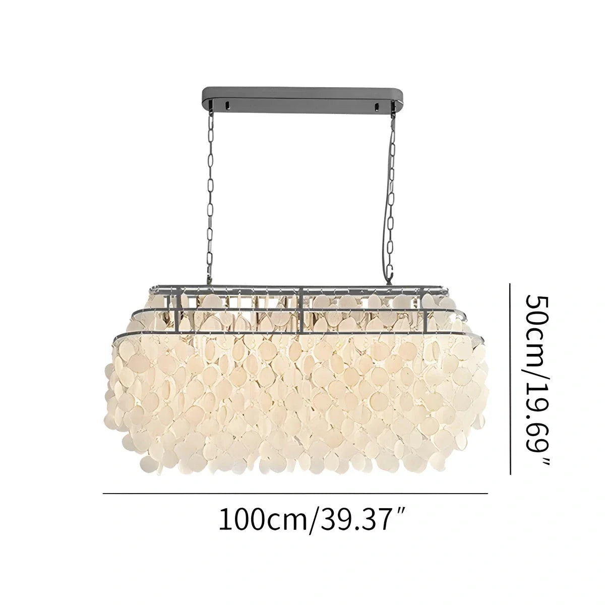 Feyran Round Shell Chandelier for Bedroom Living Room