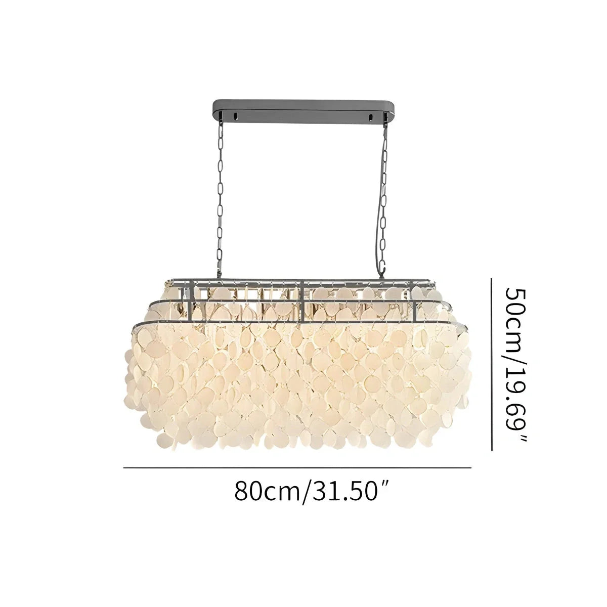Feyran Round Shell Chandelier for Bedroom Living Room
