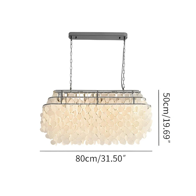 Feyran Round Shell Chandelier for Bedroom Living Room