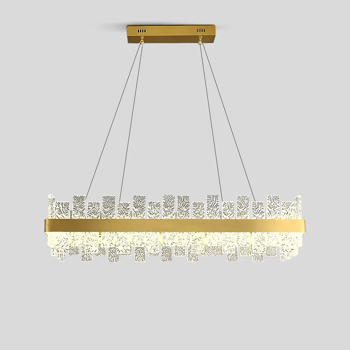 Feyran Modern Frosted Glass Crystal Chandelier