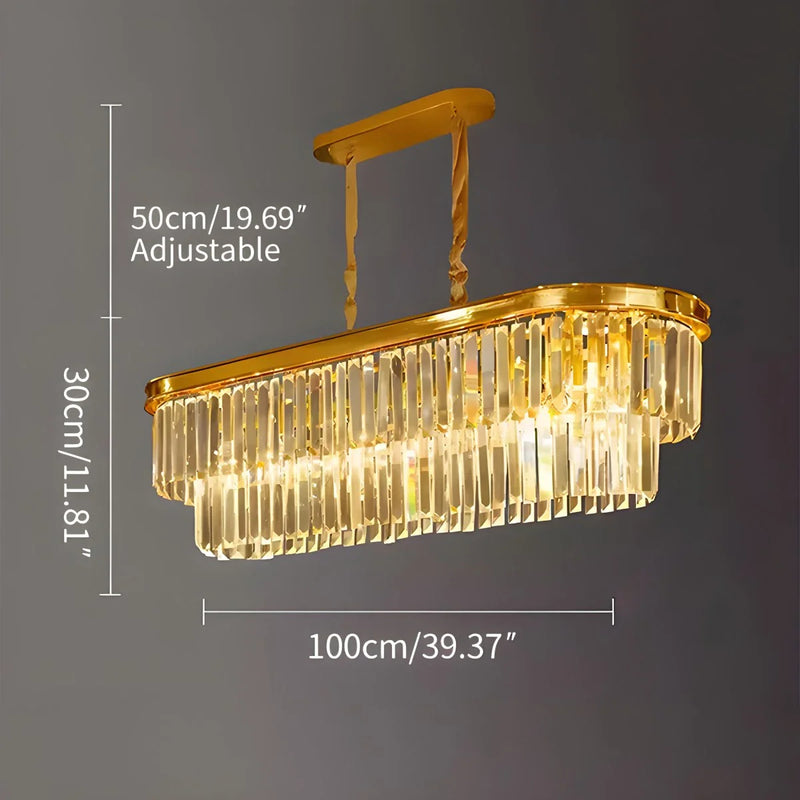 Feyran Light Luxury Crystal Chandelier for Living Room