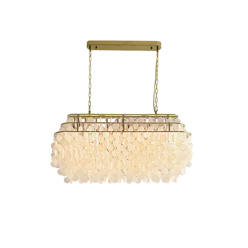 Feyran Round Shell Chandelier for Bedroom Living Room