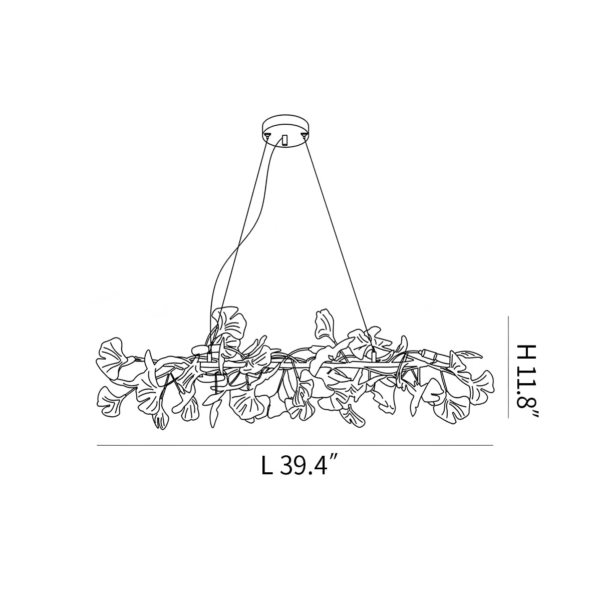 Feyran Ginkgo Chandelier M for Dining Table