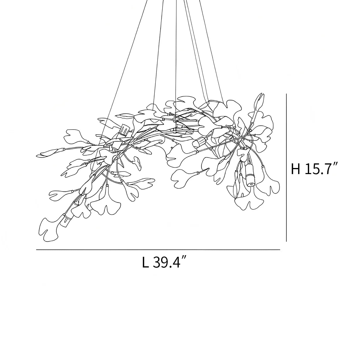 Feyran Ginkgo Chandelier D for Dining Room