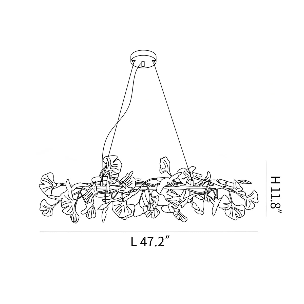 Feyran Ginkgo Chandelier M for Dining Table