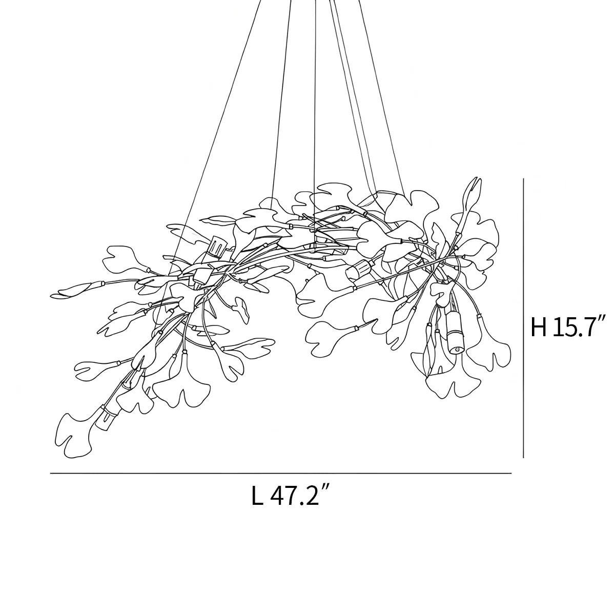 Feyran Ginkgo Chandelier D for Dining Room