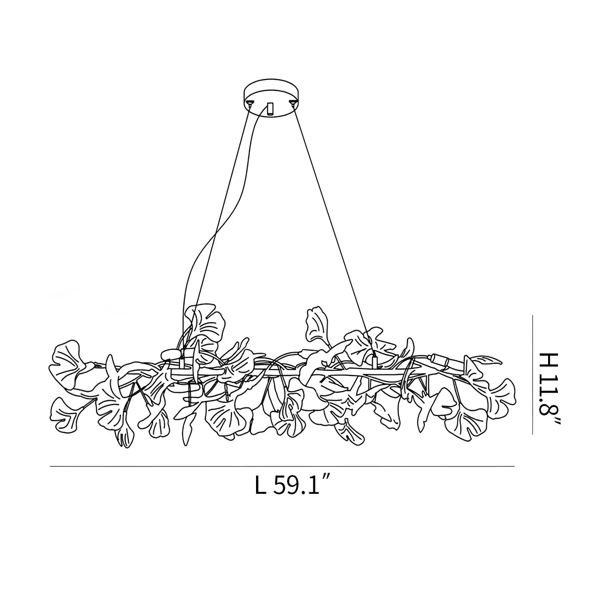 Feyran Ginkgo Chandelier M for Dining Table