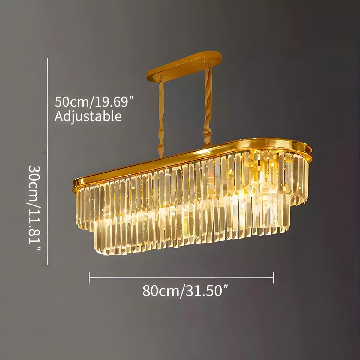 Feyran Light Luxury Crystal Chandelier for Living Room