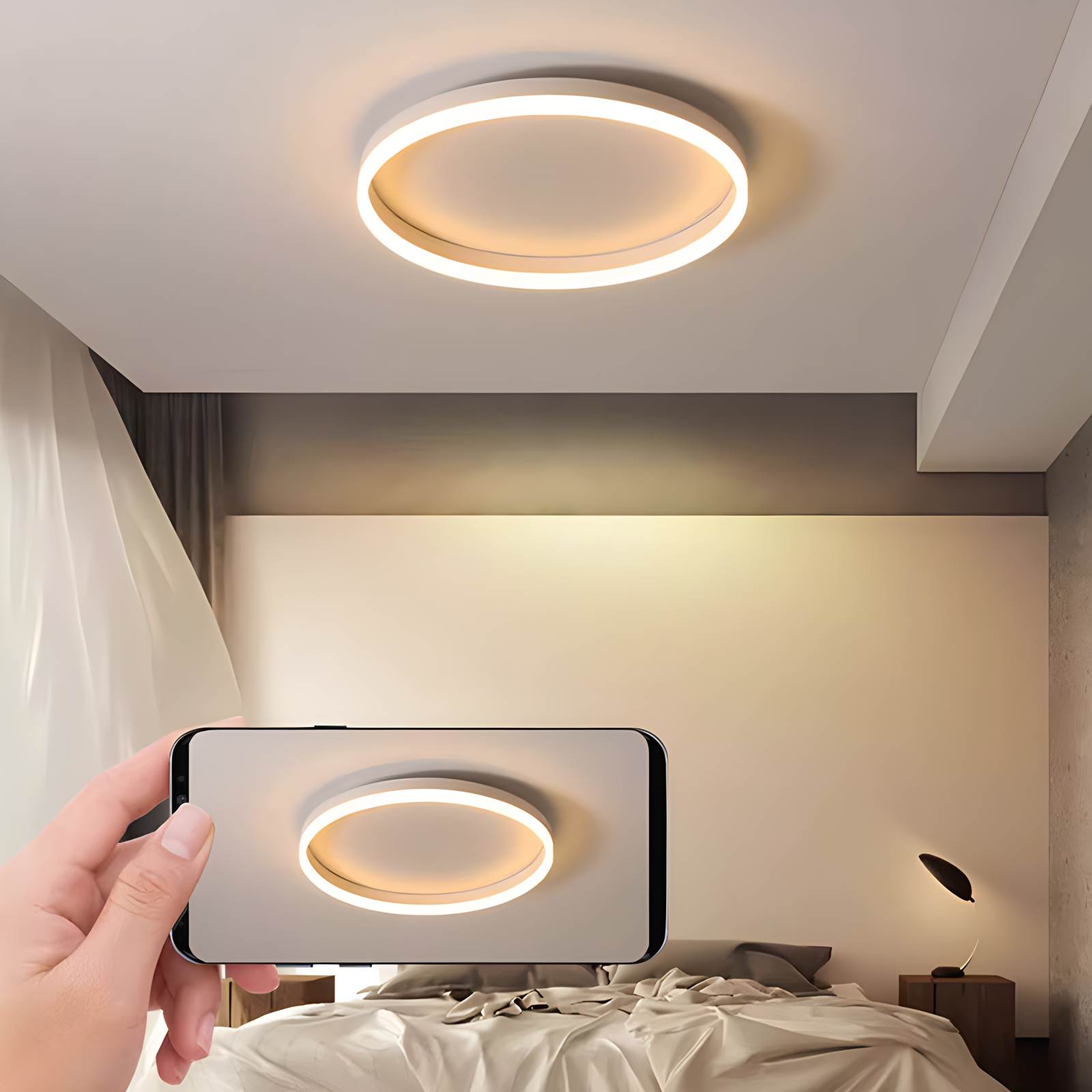 Feyran Nordic Circular LED Ceiling Lamp for Bedroom