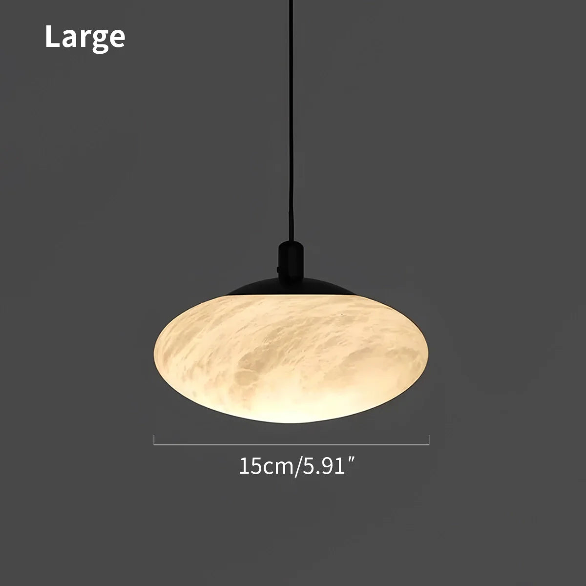 Feyran Modern Oval Bedroom Spanish Alabaster Pendant Light