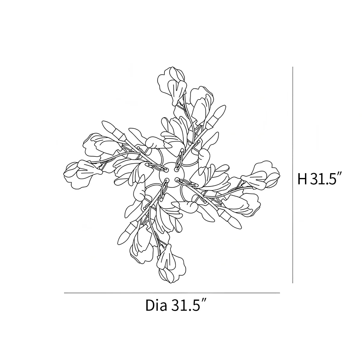 Feyran Ginkgo Flowers Wall Lamp for Living Room