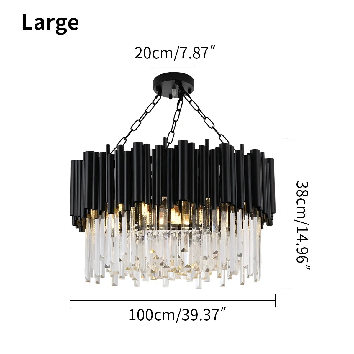 Feyran Mystique Black Crystal LED Chandelier