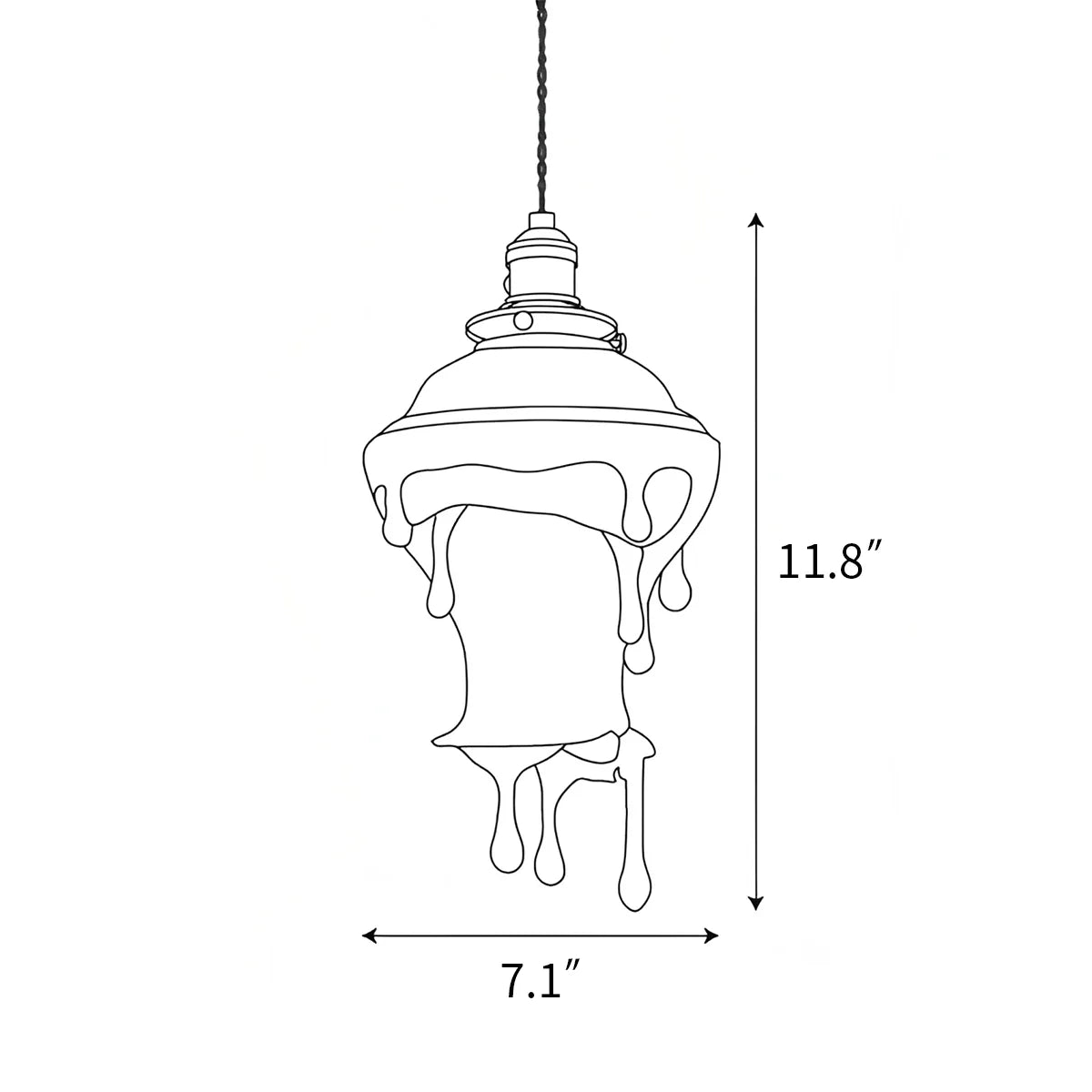 Feyran Water Droplets Resin Pendant Lamp for Bedside